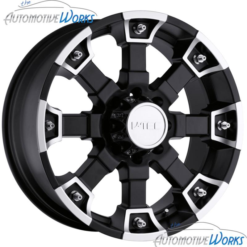 1 - 17x8 v-tec brutal 5x139.7 5x5.5 +18mm matte black wheel rim inch 17"