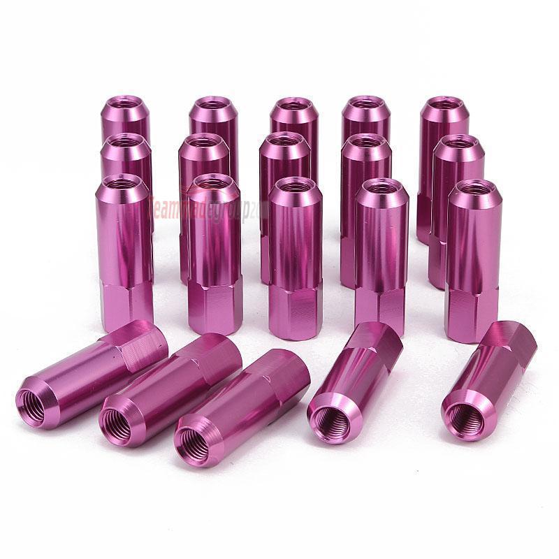 20 purple 60mm aluminum extended tuner lug nuts lugs for wheels/rims m12x1.5 kia