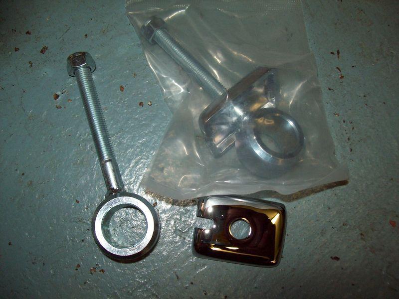  harley sportster axle adjusters pair new chrome 1979/2004 sportster chain new