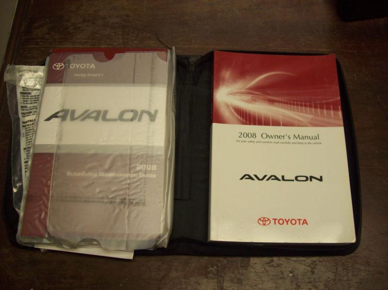 2008 toyota avalon owners manual set in factory oem case