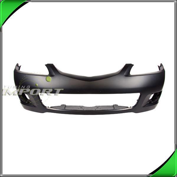 06-08 mazda mazda6 front bumper fascia cover abs primed blk plastic paint-ready