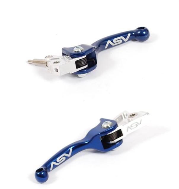 Ktm 65 85 105 sx 2004-2012 asv f3 forged brake clutch levers blue