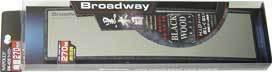 Broadway flat black wood rearview mirror bw 424 270mm fits all vehicles new