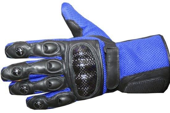 Carbon kevlar motorcycle mesh & leather bike gloves m