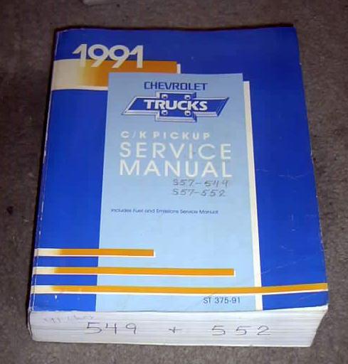 1991 gmc chevrolet c/k full service shop manual 4wd 2wd gas & 6.2l diesel engine