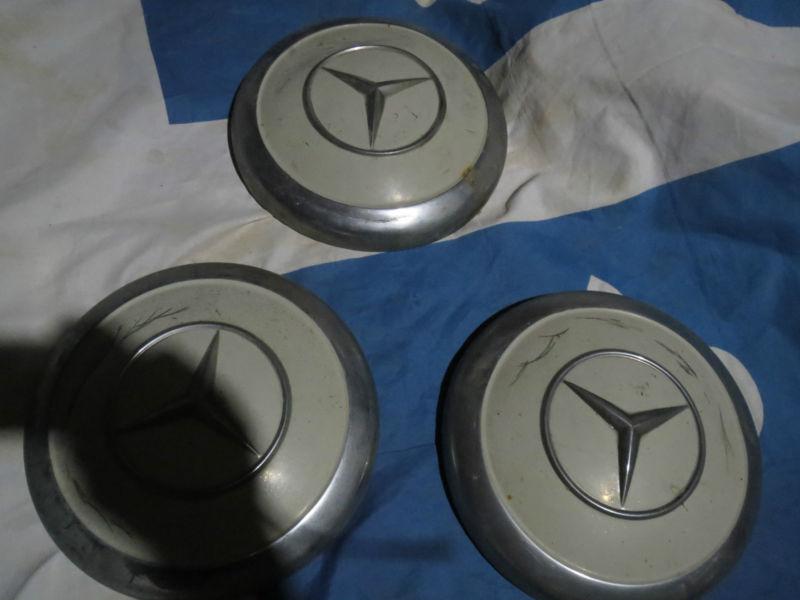  mercedes benz  hub caps wheel covers vintage grey aluminum