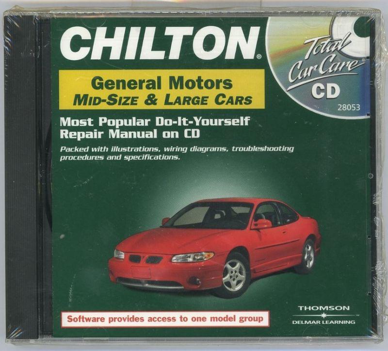 Chilton total car care gm mid-size, large cars 1982-2000 repair manual on cd new