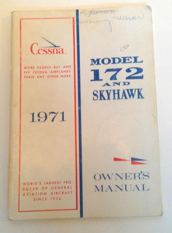 Model 172 and skyhawk 1971 owners manual 