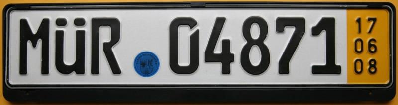 German umlaut license plate + volkswagen frame + seal  jetta passat mkv eos vdub