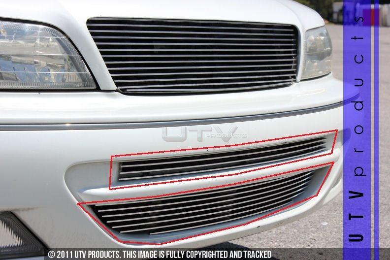 1996 -1999 infiniti i30 4dr bumper 2pc chrome billet grille kit 96 97 98 99