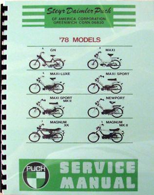 78 puch moped service manual gn maxi magnum newport