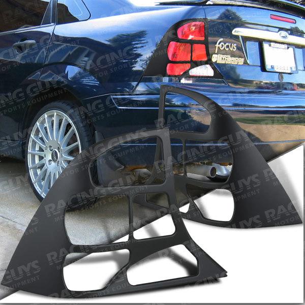 00-04 ford focus sedan tail light covers black zts se lx pair euro style new