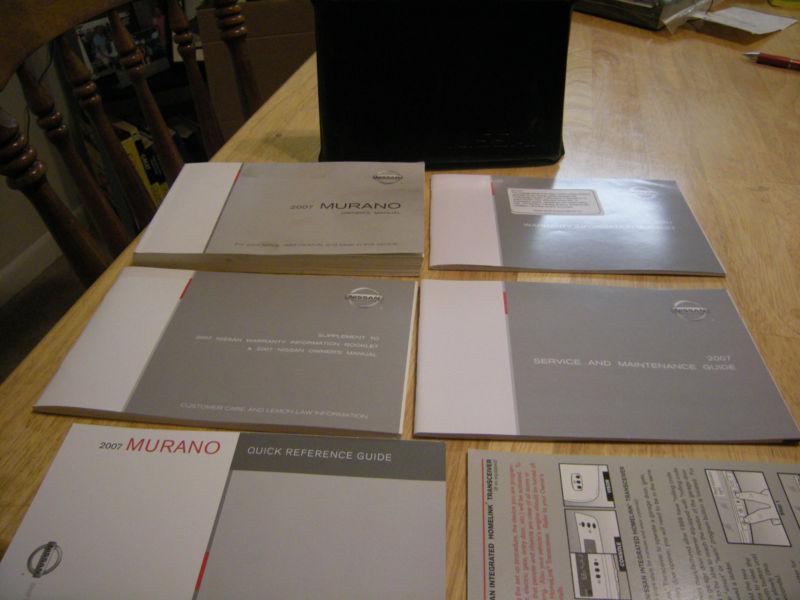 07 2007 nissan murano owner's owners manual with case