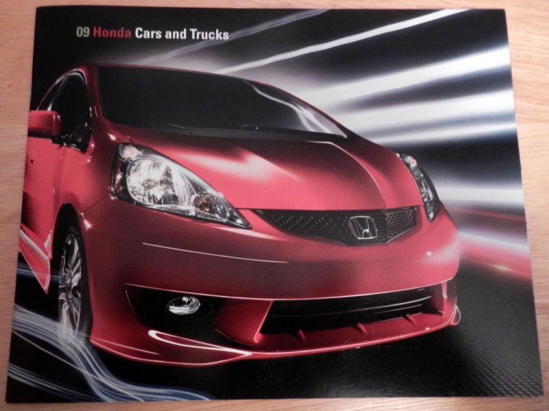 2009 honda cars and trucks brochure ft fit civic accord pilot ridgeline cr-v + 