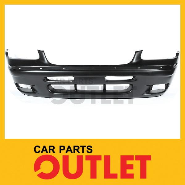 1996 1997 chrysler town country front bumper cover primed w/strip hole lx lxi sx