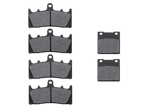 Front + rear carbon kevlar brake pads for 2001-2005 kawasaki zrx1200r