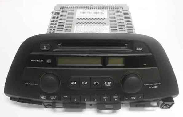 08-10 honda odyssey lx single cd mp3 radio 4xb1 oem