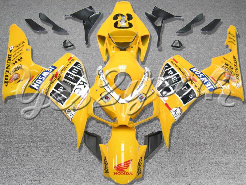 Injection molded fit fireblade cbr1000rr 06 07 yellow black fairing zn674