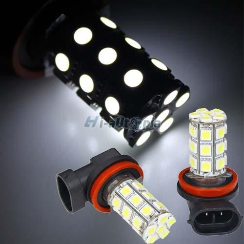 New 2 x  h11 5050 super hid xenon 27-smd led fog driving light bulbs  white