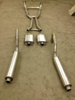 1968-1970 b-body exhaust system, aluminized, 426 hemi engines, with resonators