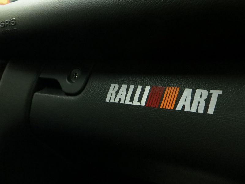 2pcs dashboard badge decal sticker mitsubishi *ralliart*