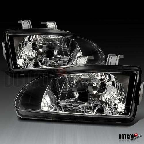 92-95 honda civic eg si 2/3/4dr headlights black pair