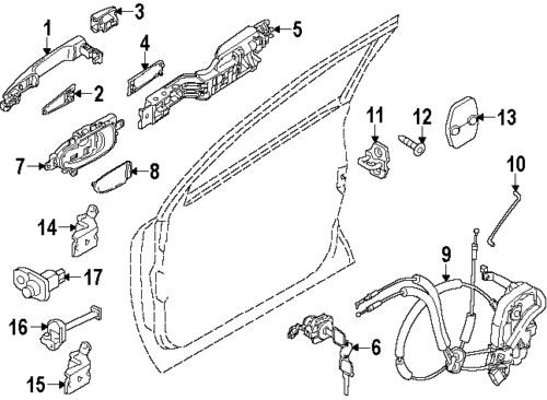 Infiniti 804301la1a genuine oem factory original door check