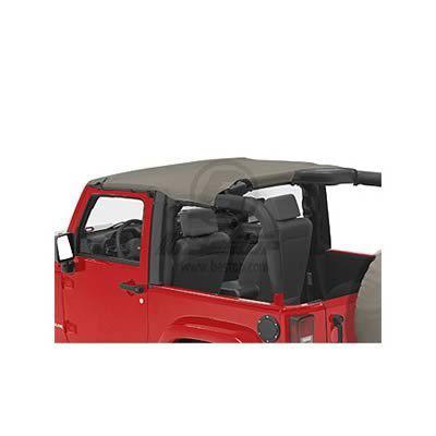 Bestop soft top header bikini polymer cloth khaki diamond each jeep wrangler jk