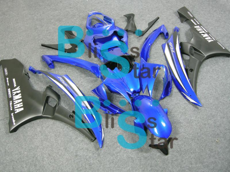 Abs fairing blue matt black bodywork plastic set fit for yzf-r6 2006-2007 e28 w8