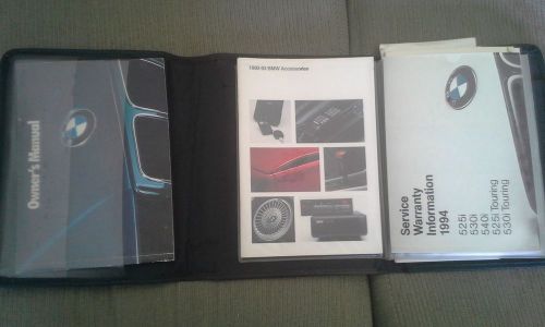 1994 bmw 5 series 525i 530i 540i sedan sport owners manual with case