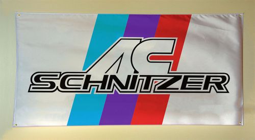 Ac schnitzer bmw flag banner - alpina hartge hamann m1 m3 m5 e30 z3 3.0cs 2002