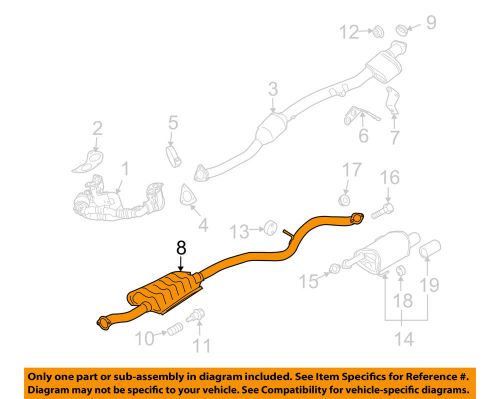 Subaru oem 10-14 legacy 2.5l-h4 exhaust-intermediate pipe 44200aj08a