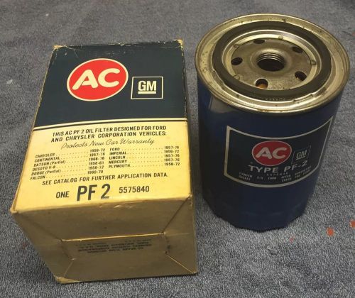 Ac pf2 oil filter nos ford dodge chrysler datsun falcon lincoln mercury plymouth