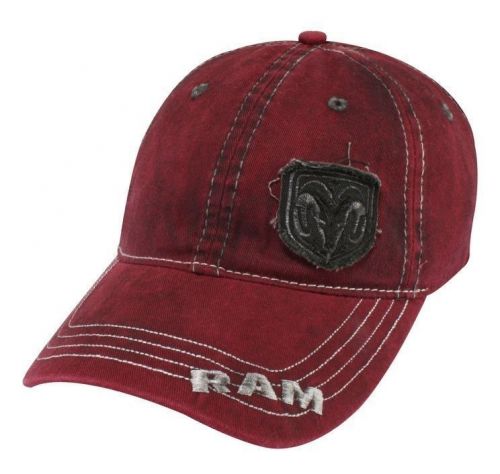 New oem embroidered dodge ram maroon or burgundy dodge ram cotton twill hat cap!