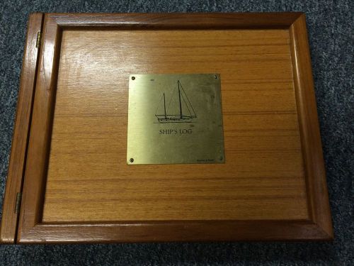 Weems &amp; plath teak ship&#039;s log and used cruising log book