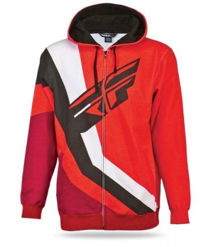 Fly racing retro mens zip up hoody black/red