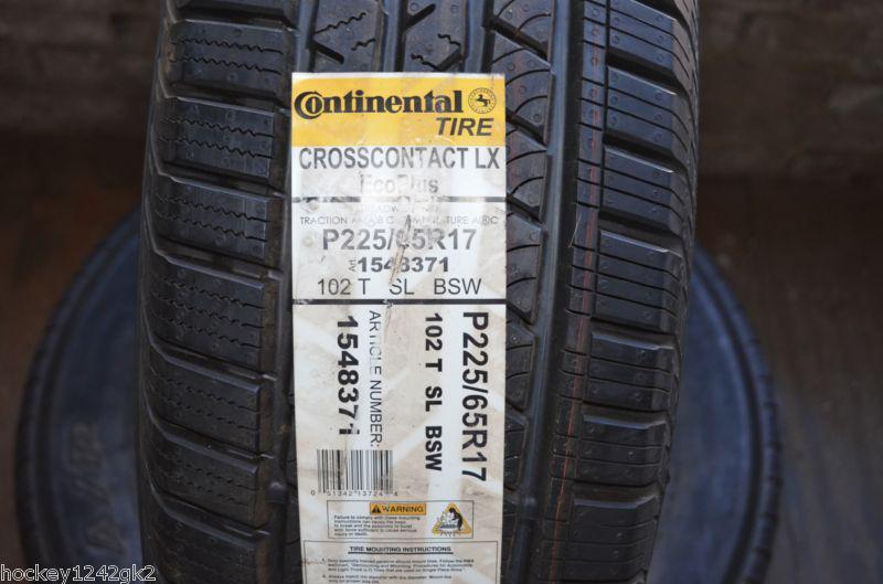 2 new 225 65 17 continental crosscontact lx tires