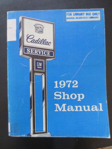 1972 cadillac shop manual