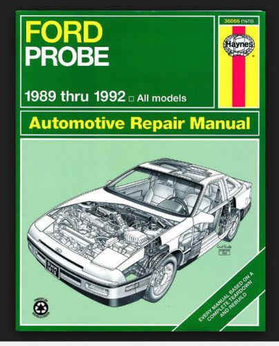 Ford probe 1989 - 1992 haynes manual