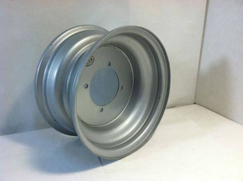 Itp 10” 10x5 wheel rim micro midget mini sprint golf cart trailer silver steel