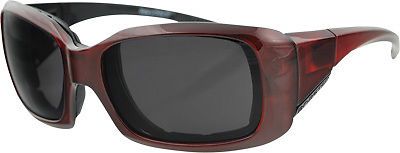 Bobster ava convertible sunglasses ruby red frame/smoke lens