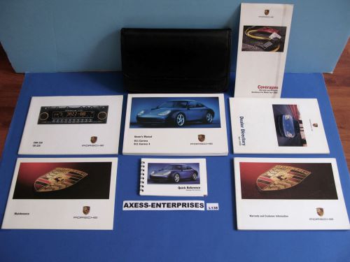 2000 porsche 996 911 carrera c2 c4 coupe cabriolet owners manuals books set l138