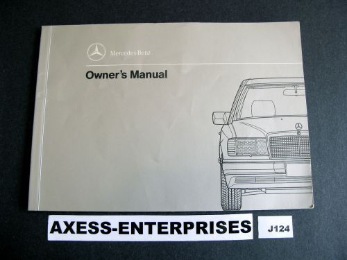 1991 mercedes w124 300 e 2.6 300e 4matic 300ce owners manual drivers book # j124