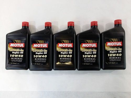 Uc416 2810qta motul break in oil 10w40 5 quarts mineral oil