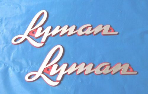 Lyman boat hull tags-old style from the 1950s-brand new