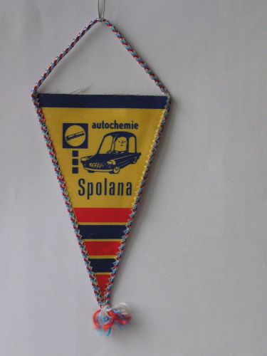 Old spolana autochemie stastnou cestu czech pennant flag