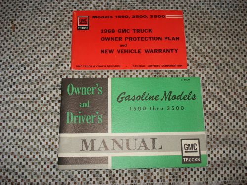 1968 gmc owners manual and protection plan original rare glovebox book nice