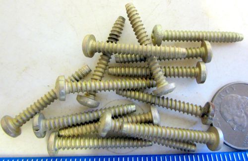 Aviation parts brass or clad pan head machine screws 1 3/8&#034; long, size 8 (229