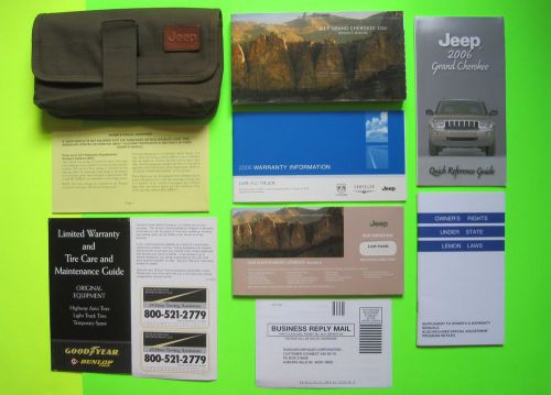 2006 jeep grand cherokeefactory owner&#039;s manual set &amp; case *oem*