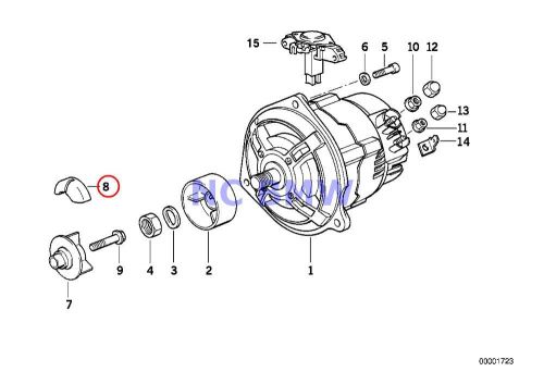 Bmw genuine motorcycle alternator generator rubber mounting 12311464877